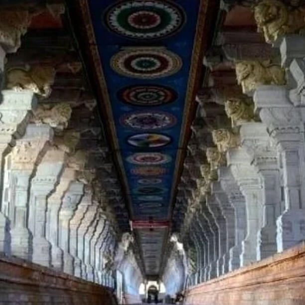 Corridors in Padmanabhaswamy temple.